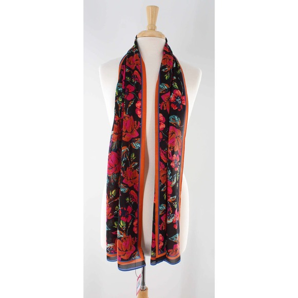 Vince Camuto Floral  14" x 68" Silk Blend Oblong Scarf #VC3016V - Picture 1 of 2
